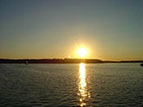 zachód słońca nad jeziorem Niegocin
